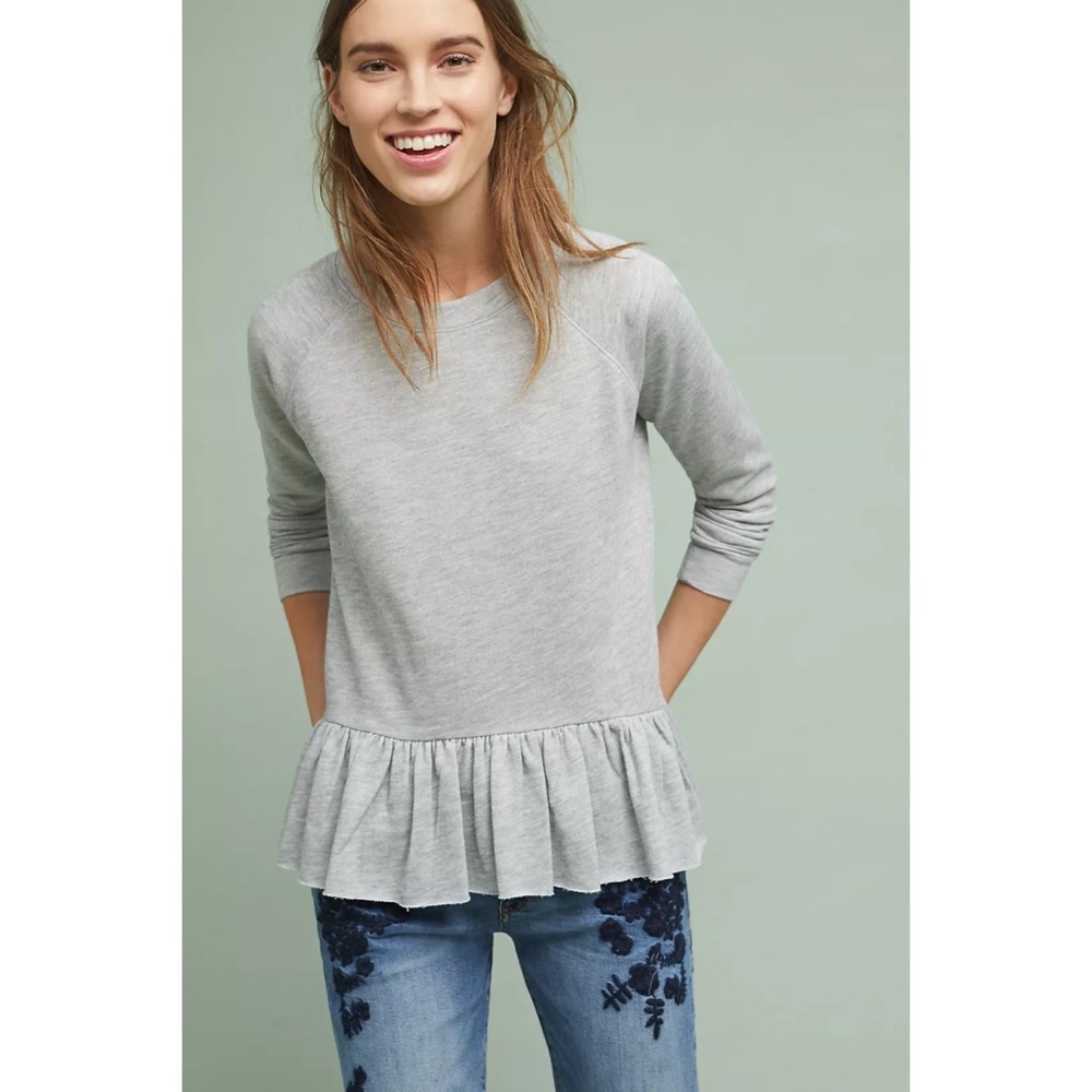 Anthropologie Peplum Sweatshirt